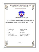 luận văn quản trị chiến lược Giải pháp kinh tế, tài chính góp phần đẩy mạnh tiêu thụ sản phẩm tại Công ty TNHH Cung ứng Vật tư Y tế DTH.