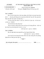 Đề thi giáo viên giỏi môn Ngữ văn