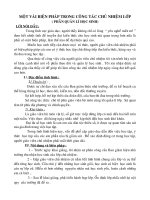 MỘT VÀI BIỆN PHÁP TRONG CÔNG TÁC CHỦ NHIỆM LỚP ( PHẦN QUẢN LÍ HỌC SINH)