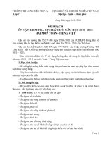 Kế hoạch ôn tập 2 môn Tiếng việt - Toán 4