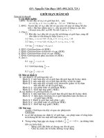 CHUYÊN ĐỀ GIỚI HẠN HÀM SỐ