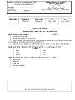 Đề thi khoa học học kì II