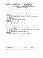 ĐỀ KIỂM TRA HỌC KỲ II -TOÁN 7