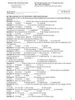 bộ đề thi thử đại học môn tiếng anh