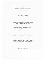 Về khoảng cách kobayashi của miền trong cn