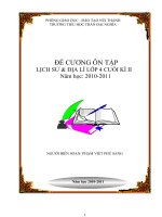 đê cương ôn tập Lịch sử& địa lí 4 cuối ki II năm học 2010-2011