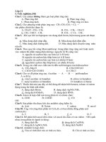 kiểm tra hóa 10+ 11 học kì II có đáp án