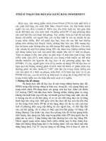 Tính sư phạm khi giảng dạy băng POWERPOINT