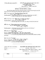 Đề KTDK giữa kì II Môn Tiếng Việt lớp 2