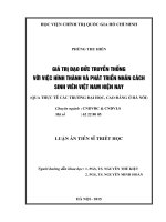 Giá trị đạo đức truyền thống với việc hình thành và phát triển nhân cách sinh viên Việt Nam hiện nay