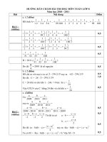 Đáp án môn Toan 7 thi HSG  Vũ Thư TB