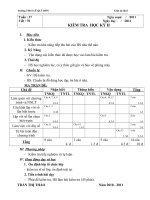 đề ma trận học kỳ II