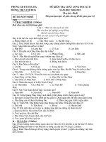 Đề thi - Đáp án Kỳ II Su 6