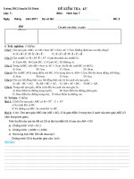 kiểm tra chương 3 hình 7 NH 2010-2011