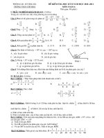 Đề thi - Đáp án Kỳ II Toán 6