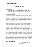 Tổng phụ trách với các biện pháp ngăn ngừa và giải quyết hiện tượng học sinh hư nghịch bậc THCS