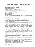 Thảo luận Phân tích chiến lược kinh doanh của một công ty trong ngành BĐS