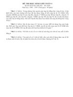 Đề thi chọn HSG Toán 4 (cấp quận)