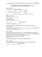 Đề HSG Nhiều tỉnh năm 2011