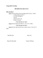 Đề thi - Đáp án Kỳ II  Âm nhạc 6,7,8,9