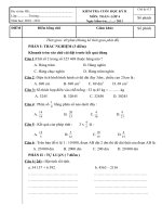 Đề KT Toán cuối kì II-2010-2011