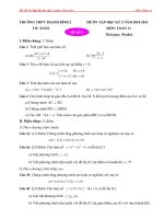 Bộ đề ôn thi HK2 Toán 11 của TB2