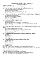 đề kiểm tra học kì II sinh 9(mẫu mới có ma trận)