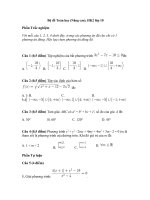 Bộ đề Toán học (Nâng cao), HK2 lớp 10