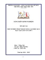Một số biện pháp nhằm nâng cao hiệu quả dạy tập làm văn lớp 3A, Trường Tiểu học Đốc Tín