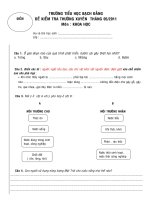 ĐỀ KIỂM TRA CUỐI HỌC KÌ II LỚP 5 :  2 đề TOÁN + LUYỆN TỪ VÀ CÂU + TV ĐỌC HIỂU + KHOA + SỬ + ĐỊA