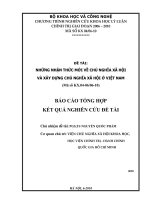 đề tài nghiên cứu khoa học cấp nhà nước NHỮNG NHẬN THỨC MỚI VỀ CHỦ NGHĨA XÃ HỘI VÀ XÂY DỰNG CHỦ NGHĨA XÃ HỘI Ở VIỆT NAM