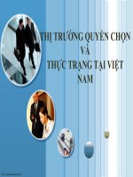 THỊ TRƯỜNG QUYỀN CHỌN VÀ THỰC TRẠNG TẠI VIỆT NAM