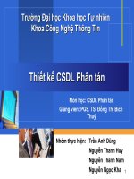 Thiết kế CSDL Phân tán