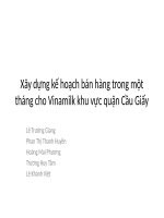 slide thuyết trình Lập kế hoạch bán hàng Vinamilk khu vực Cầu Giấy, Hà Nội