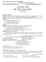 tuyển tập đề thi và đáp án VĂN lớp 6 trường AMS