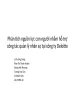 slide thuyết trình Ứng dụng thống kê trong kinh doanh hỗ trợ ra quyết định tại Deloitte