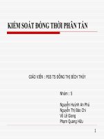 KIỂM SOÁT ĐỒNG THỜI PHÂN TÁN