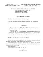 ĐỀ KIỂM TRA TIẾNG VIỆT 3_ CUỐI NĂM HỌC 2008-2009