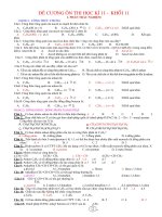 DE CUONG ON TAP HK II- HOA 11-2011