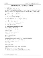 Đề cương ôn tập môn giải tích 1