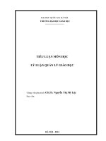 Tiểu luận lý luận quản lý giáo dục