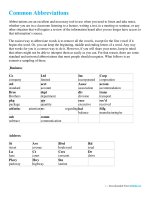 common abbreviations and acronyms