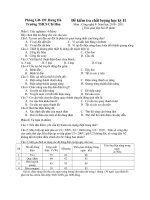 Đề thi - Đáp án Kỳ II  Công nghệ 8