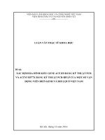 Xác định đa hình kiểu gene ACE I/D bằng kỹ thuật PCR và ACTN3 R577X bằng kỹ thuật PCR-RFLP của một số vận động viên điền kinh và bơi lội ở Việt Nam