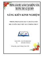 “Phương pháp giảng dạy và huấn luyện  đội  tuyển chạy việt  dã  ở trường THCS”