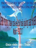 Tiết 23- Bài 14 : BẢO VỆ MÔI TRƯỜNG VÀ TÀI NGUYÊN THIÊN NHIÊN