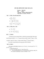 Đề thi thử nè học trò!