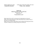 Đề thi và đáp án KSCL cuối năm