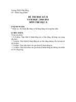 ĐỀ THI HKII THỂ DỤC 8 NH 2010-2011