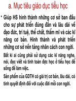 Mục tiêu của giáo dục tiểu học